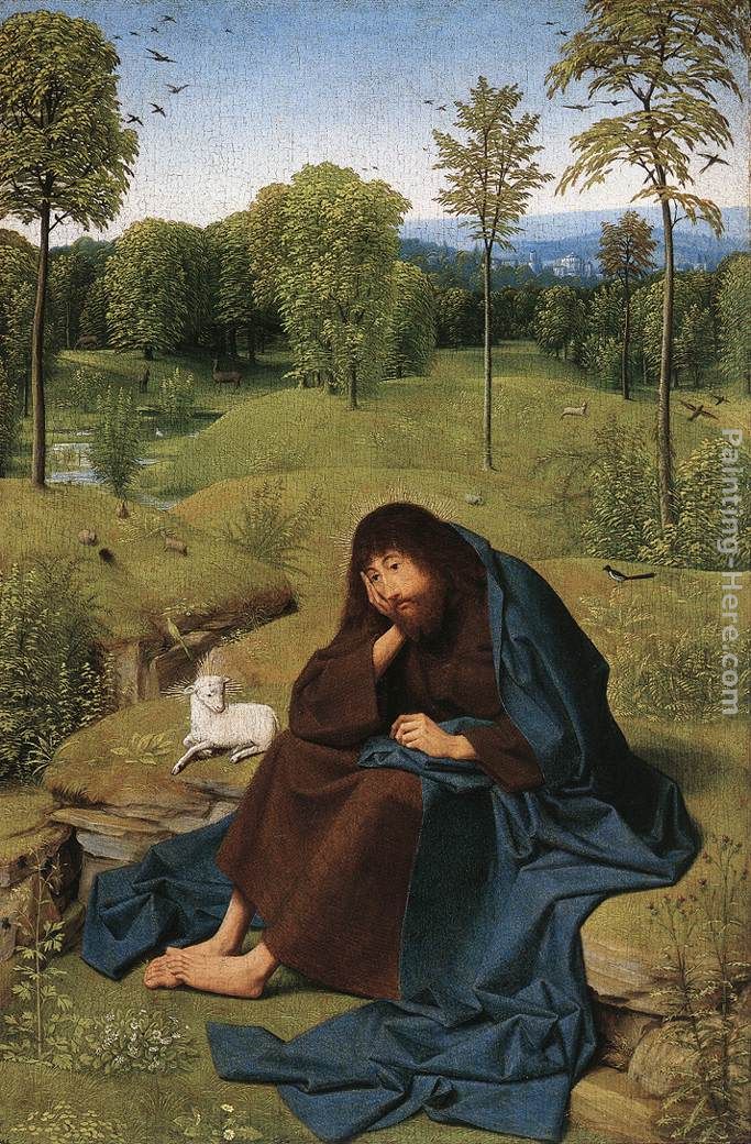 John the Baptist in the Wilderness painting - Geertgen tot Sint Jans John the Baptist in the Wilderness art painting